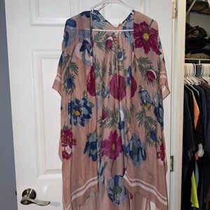 Floral Kimono with Multicolor Design